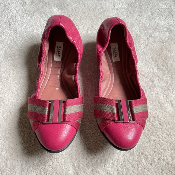 Bally Signiture Stripe Ballet Flat 6 - Picture 9 of 9